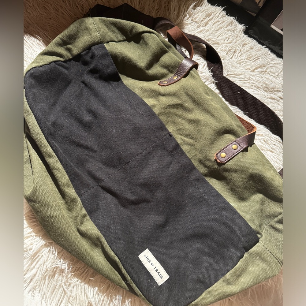 Line of trade canvas duffle bag